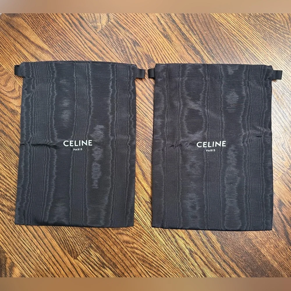 Pair of Celine shoes duster bags
